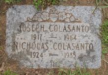 Nicholas Colasanto's gravestone, 2015.