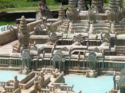 Close-up of Angkor Wat replica