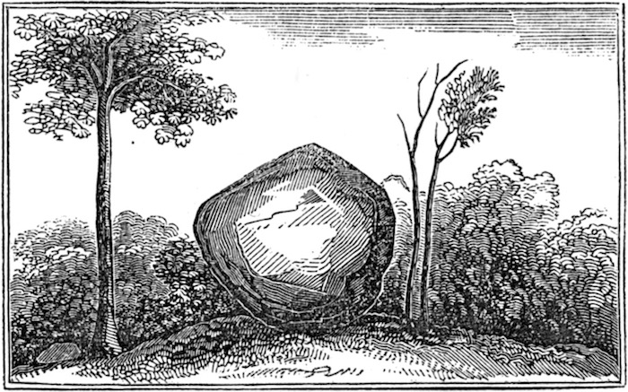 Engraving of Cobble Rock, circa 1839.