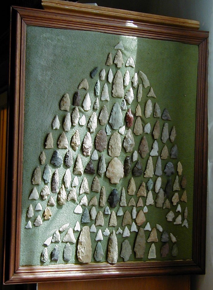 Exhibit of stone points, 2005