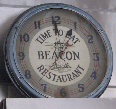 Beacon Diner's custom clock, 2015.