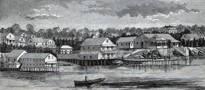 Engraving of Silver Spring, East Providence, 1881.
