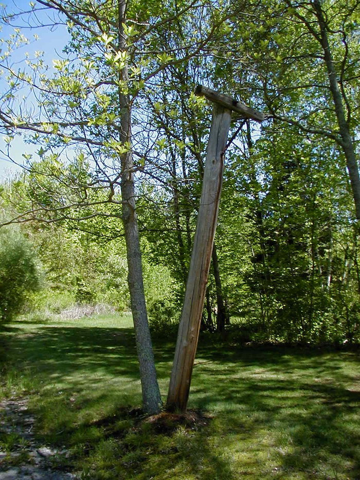 Wooden antenna pole, 2002.