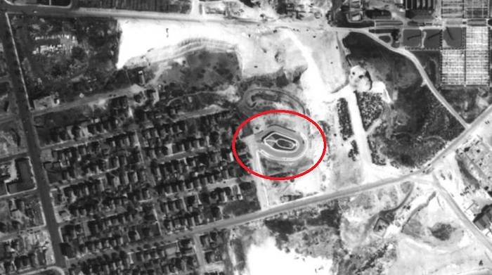 Aerial view of Fort, 1939.