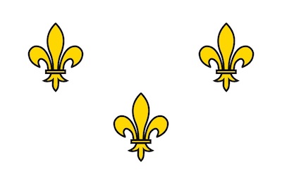 Fleur-de-lys flag. (Wikipedia).