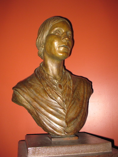 Bronze bust of Elizabeth Buffum Chace, 2010.
