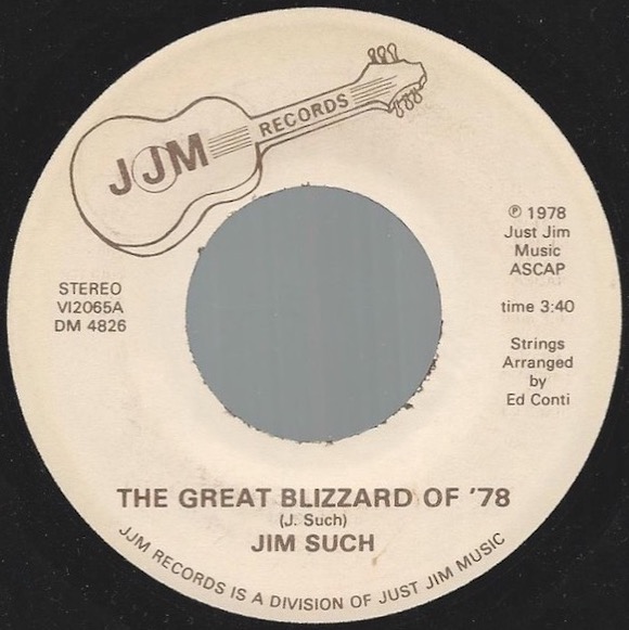 The Great Blizzard of '78 45 label