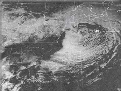 NOAA satellite image of blizzard on February 6, 1978.