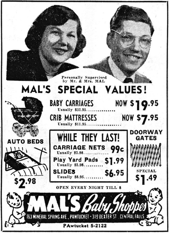Mal's ad, 1951.