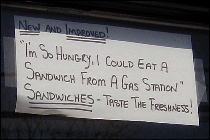 Hand-written sign, 2006