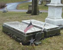 Ambrose and Mary's graves, 2002.