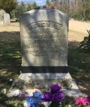 Mercy Brown's gravestone, 2020.